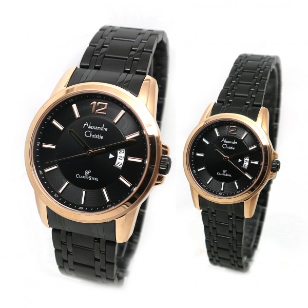 Alexandre Christie AC 8325 Rosegold Black Couple